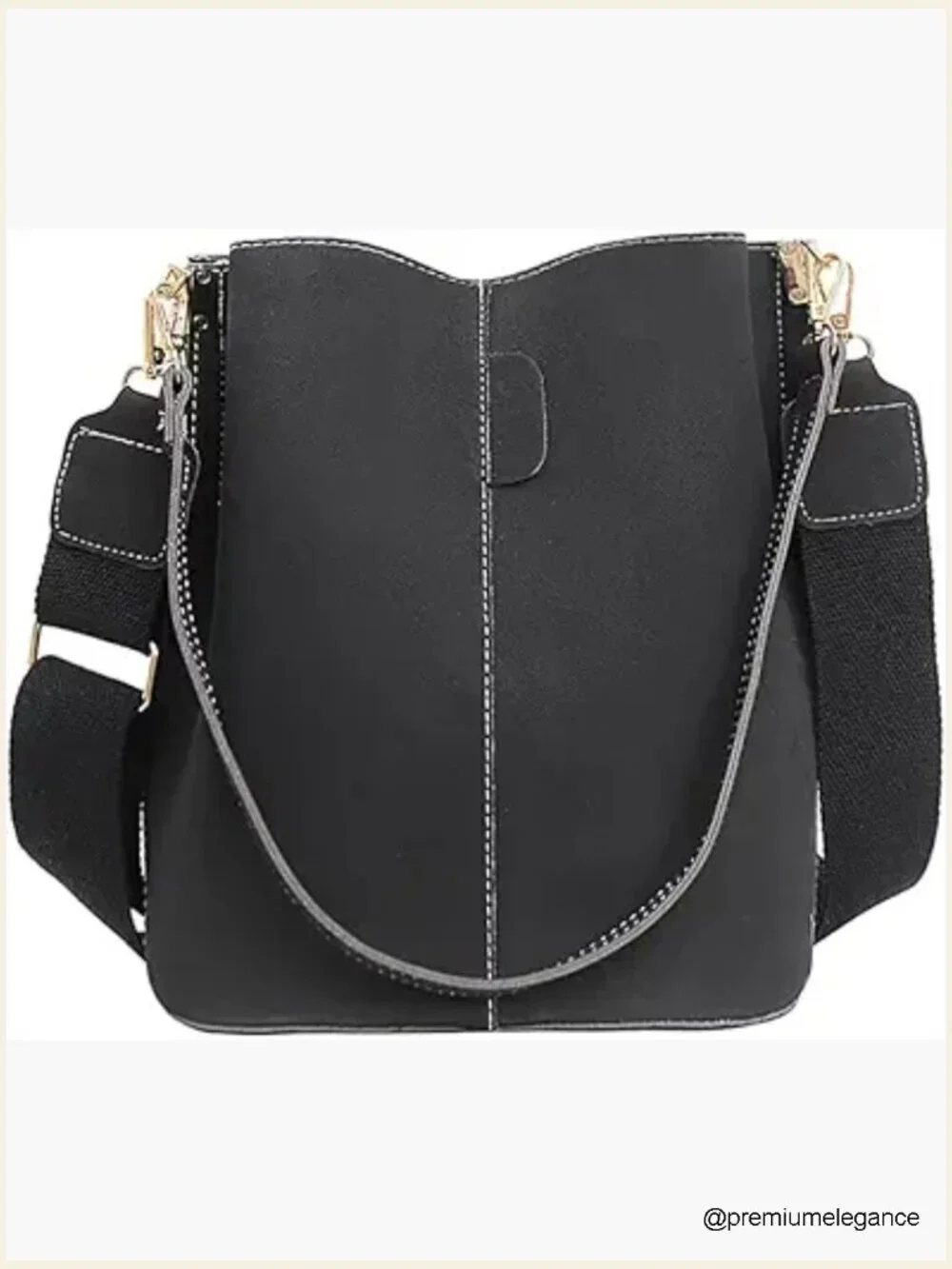 Oversized Leather Bucket Bag Tote Shoulder Crossbody Purse Large